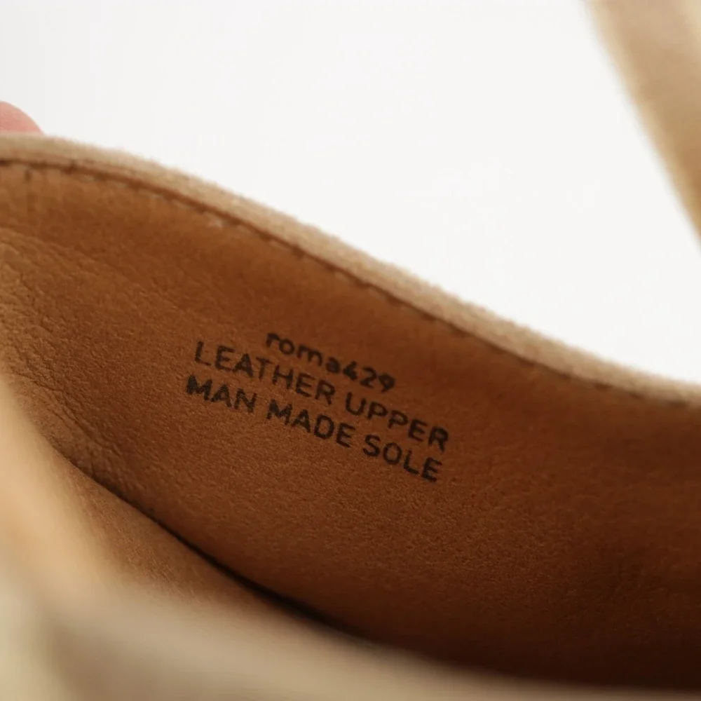 Paseart Womens Roma Sandals Size 41 10 Tan Ankle Tie Wedge Heel Espadrille Shoes